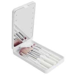 Cosmetic Club Espejo LED con 5 Pinceles de Maquillaje Compacto para Retoques