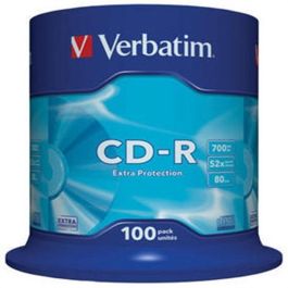 Verbatim CD-R 700Mb 52X 100 unidades con Superficie Extra Protection Precio: 41.50000041. SKU: B15XZPTHQQ