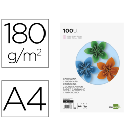 Liderpapel Cartulina A4 180g/m2 Rosa Paquete de 100 Hojas Precio: 10.50000006. SKU: B1E7XCF4FX