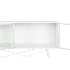 Consola DKD Home Decor Blanco Metal Cristal 120 x 35 x 80 cm