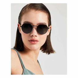Hawkers Gafas de Sol AURA Negras Unisex Protección UV400 Cat. 3 Lentes TR18 Semiredondeadas Montura Acero Inoxidable Mate