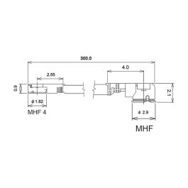 DeLOCK Cable de Antena 89649 0.3m, Conector I-PEX MHF a MHF IV HSC MXHP32, 1.13mm 50Ω, Negro/Oro