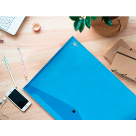 Liderpapel Carpeta Dossier Broche 44242 Polipropileno DIN A3 Azul Translucido