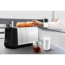 Moulinex LS342D10 Tostador Subito Select 2 Ranuras Largas 1700W Acero Inoxidable con Descongelar y Recalentar
