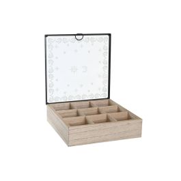 Caja para Infusiones DKD Home Decor Azul Blanco Negro Natural Metal Cristal Madera MDF 24 x 24 x 6,5 cm (2 Unidades) Caja para Infusiones DKD Home Decor Azul Blanco Negro Natural Metal Cristal Madera MDF 24 x 24 x 6,5 cm (2 Unidades)