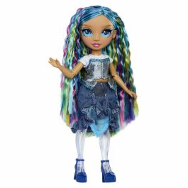 Rainbow High Muñeca Skyker 22 cm Azul con Slime Transparente y Diferentes Tipos de Brillo. Edad 4+ años.
