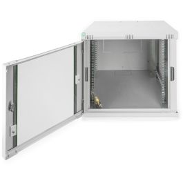 Digitus Carcasa de pared Dynamic Basic 9U 600x600mm gris con cerradura, 60kg, acero galvanizado, para rack 19"