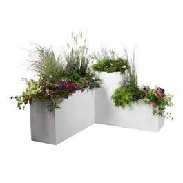 Eda Caja de Flores Cuadrada Graphit 57L 49.5x49.5x49.5 cm Ceruse Blanco