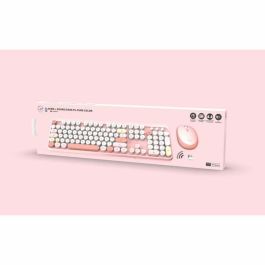 Combo teclado + mouse inalámbrico - MOBILITY LAB - Pure Color - Rosa - Diseño ergonómico - Escritura discreta