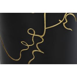 DKD Home Decor Jarrón Moderno Negro Resina 35 x 90 x 35 cm