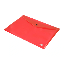 Liderpapel 34040 Carpeta Dossier con Broche, Polipropileno, Rojo Transparente, DIN A4, Capacidad 50 Hojas