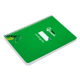 Liderpapel Cuaderno Espiral A5 Tapa Blanda 40 Hojas 75gr Cuadro Pautado 2,5mm Color Verde