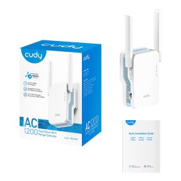 Cudy Repetidor Wi-Fi Mesh AC1200 RE1200 300/867 Mbit/s Blanco Externo 5 dBi IEEE 802.11ac/n/b/g/a