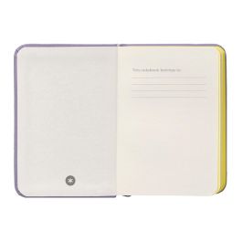 Cuaderno Con Gomilla Antartik Notes Tapa Dura A7 Hojas Lisas Morado Y Amarillo 80 Hojas 80 gr Fsc