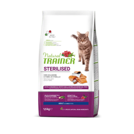 Natural Trainer Feline Adult Steril Salmon 10 kg Alimento para Gatos Adultos Esterilizados Precio: 40.6899999. SKU: B139962X38