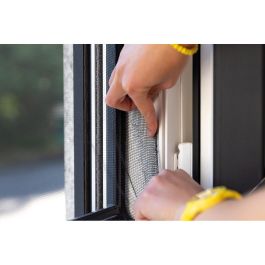 Schellenberg 70474 Mosquitera Easy Open 130 x 150 cm Antracita Poliéster Instalación sin Taladro