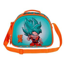 KARACTERMANIA Bolsa Portameriendas 3D Dragon Ball Z Blue con Relieve Frontal y Correa Ajustable para Niños