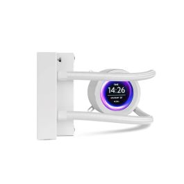 NOX Hummer X-240 LCD Refrigeración Líquida All in One con Pantalla LCD RGB, 240 mm, Compatible con Intel/AMD, Blanco - NXHUMMERX240LCDWH