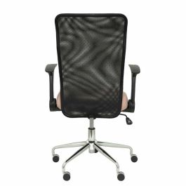 PIQUERAS Y CRESPO Silla Minaya respaldo malla negro asiento bali rosa palido PIQUERAS Y CRESPO Silla Minaya respaldo malla negro asiento bali rosa palido