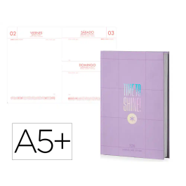 Antartik Time to Shine Agenda A5+ Día Página Morado Papel 80g FSC Encuadernada Precio: 30.2258. SKU: B1HWCB26DD