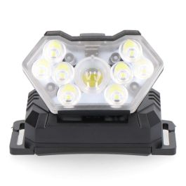 Edm Linterna de cabeza inclinable 60° LED 5W y SMD 8x1W, 3 modos de luz, IP30