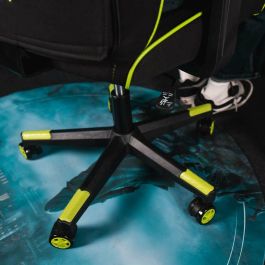 Woxter GM26-056 Silla Gaming Stinger Station Alien Verde Ergonómica, Altura Ajustable, Cojín Lumbar, Piel Sintética Transpirable, 150 kg