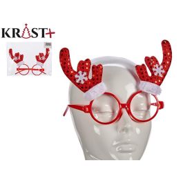 Krist+ Gafas Rojas Brill Cuernos Reno Copos 22x14x14cm (Set de 48) Precio: 75.6008. SKU: B1ALMTSPBV