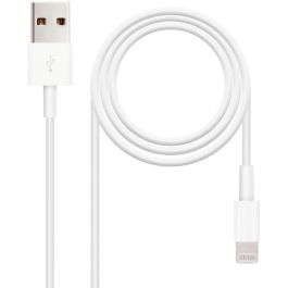 Cable USB 2.0 Lightning Nanocable 10.110.0401/ USB Macho - Lightning Macho/ 1m/ Blanco