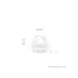 Buenavista Lámpara Colgante Cuerda SKD-P80053 Diseño Natural para Salones y Comedores