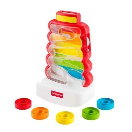 Fisher-Price JLB81 Juego de Apilar Aritos Que Caen Rock-a-Stack para Bebés +9 Meses