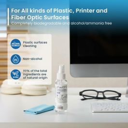 EWENT EW5668 Kit de Limpieza Pantallas 100ml con Paño Microfibra 20x20cm
