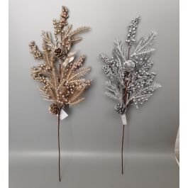 DKD Home Decor Rama de Navidad Alpina Beige con Hojas de Poliéster y Metal 6x80x19 cm (12 Unidades) Precio: 58.14534. SKU: B1H6ALXRJS