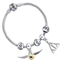 THE CARAT SHOP Pulsera plateada charms Deathly Hallows Snitch Harry Potter Spellbeads