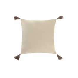 DKD Home Decor Cushions ch1c25 Cojín Urban Poliéster Crudo Beige 45x45 cm con Borlas (2 Unidades)