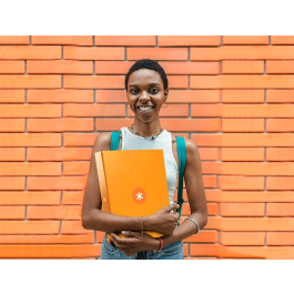 Antartik Carpeta 4 anillas 40 mm mixtas antartik a4 forrada color mostaza