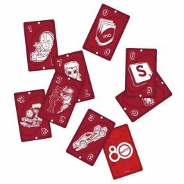 UNO JGK30 - Juego de cartas 80.º aniversario Mattel - Rojo Rubí - Para toda la familia
