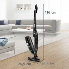 Bosch Aspirador Escoba y de Mano Recargable 20V Batería Li-ion Autonomía 40 min Cepillo AllFloor HighPower Filtro Lavable Negro