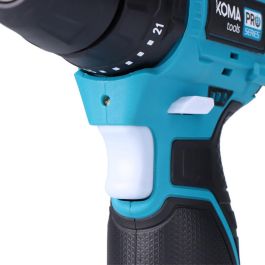 Koma Tools 12v-tpb-k Kit Taladro Percutor Brushless 12V 32Nm 2 Velocidades con Batería 2.0Ah, Cargador, Puntas y Maletín