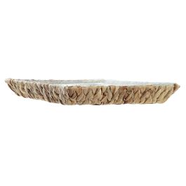 DKD Home Decor Bandeja Transparente Natural Cristal Fibra 33 x 5 x 33 cm