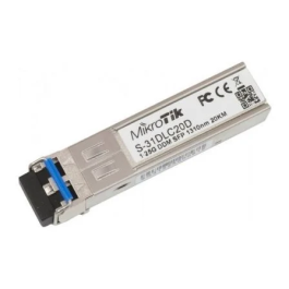 Mikrotik S-31DLC20D Módulo Transceptor SFP Fibra Óptica Monomodo 20km 1310nm 1.25G Dual LC Precio: 26.49999946. SKU: B1EGFQ7NXY