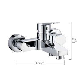 Edm Grifo monomando de bañera empotrado serie Altea, cromado, cuerpo de latón, cartucho cerámico, ref.01189 y 01656
