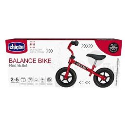 Chicco Bicicleta sin pedales Bullet roja 10 pulgadas perfecta para adquirir el equilibrio