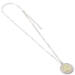 Real Madrid Colgante Escudo Oficial Unisex Plateado con Relieve Dorado - Cadena Ajustable 40cm - Aleación de Zinc