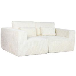 Sofá Home ESPRIT Crema Scandi 220 x 158 x 91 cm Sofá Home ESPRIT Crema Scandi 220 x 158 x 91 cm