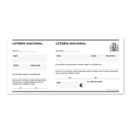 Liderpapel Talonario Lotería Tres en Folio 111 Original 3 en Folio Apaisado 205 x 102 mm