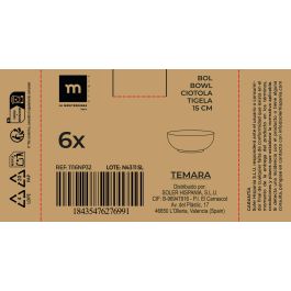 La Mediterranea Bol Opal "Temara" 15 cm - Colección Temara (48 Unidades)