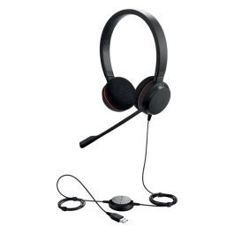 Jabra Evolve 20 Ms Stereo Auricular Profesional con Cancelación de Ruido y Micrófono Boom, USB Tipo A, Binaural, Negro