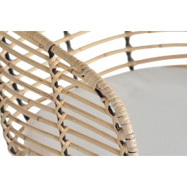 Giner y Colomer - Lote de 2 Sillas de Rattán y Metal Natural con Cojín, 48 x 48 cm