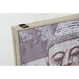 DKD Home Decor Tapa Contador Decorativa Oriental con Buda, de MDF Gris, 46,5 cm Ancho x 6 cm Profundo x 31 cm Alto, Pack de 2 Unidades