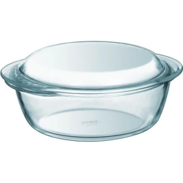 Pyrex 1450098 Cacerola Redonda de Vidrio Borosilicato, 1.4 Litros